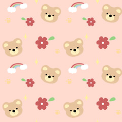 seamless pattern with funny animals