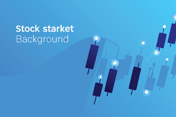Create a minimalist stock market background featuring glowing lines and nodes representing price fluctuations.  Emphasize clean lines and a dark color palette.