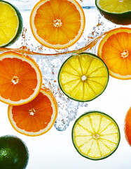 Vibrant Citrus Slices in a Refreshing Arrangement