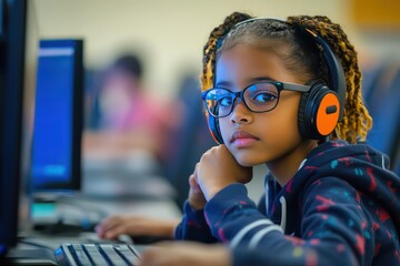 A professional, engaging in distance learning, using advanced educational technology tools and virtual classrooms to foster better academic results.