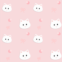seamless background with cats