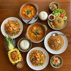 Authentic Thai Cuisine Spread