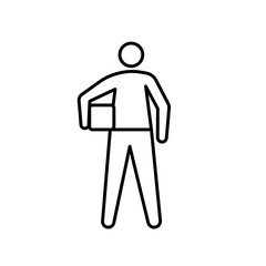 man carrying box icon