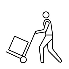 man carrying box icon