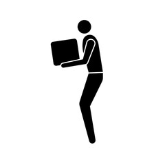 man carrying box icon