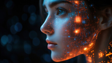 Cybernetic engineers designing next-generation AI-enhanced bionics, refining wearable neural implants, optimizing human-computer interaction technology