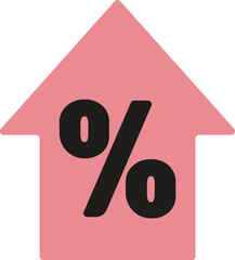 Pfeil SymbPercent up arrow icon &ndash; vector illustratiool