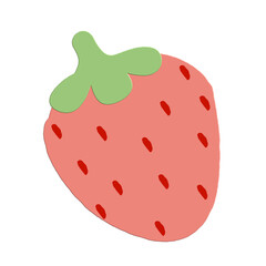strawberry on white background