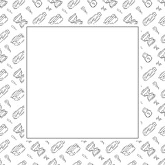 business frame. doodle startup square frame. business background