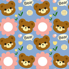 seamless pattern with teddy bears