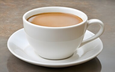 Delicious Aromatic Coffee in White Cup Saucer