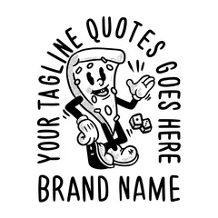 tshirt pizza design vector t shirt retro vintage cartoon 
