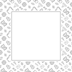 business frame. doodle startup square frame. business background