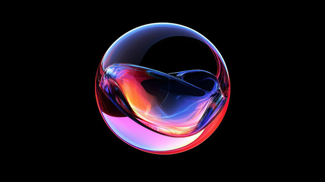 abstract 3d sphere on black
