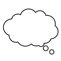 漫画風ふきだし7 細い線