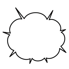 漫画風ふきだし4  細い線