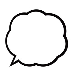 漫画風ふきだし1  太い線