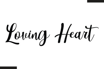 Loving Heart Stylish Cursive Typography Love Text