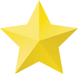 A beveled 3d gold star