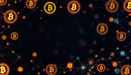 Cryptocurrency market trends digital economy graphic visualization abstract dynamic view blockchain concepts