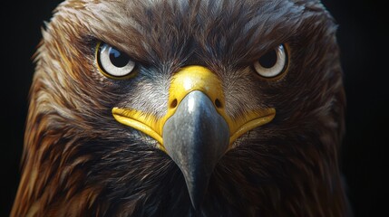 Naklejka premium Majestic Eagle with Intense Gaze