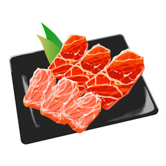 焼肉_カルビ_イラスト