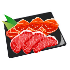 焼肉_カルビ_イラスト