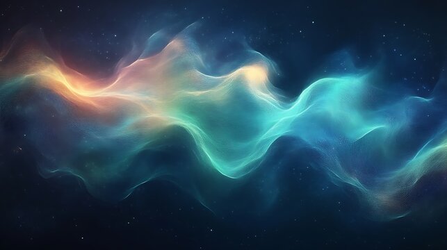 Nebula Glow Wave Shimmers Space Backround