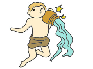 Clip art of Aquarius zodiac sign