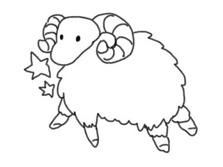 Clip art of Aries zodiac sign