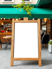 Wooden sign displayed inside a restaurant creating a rustic atmosphere for diners and guests