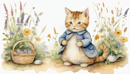 Cat with white background