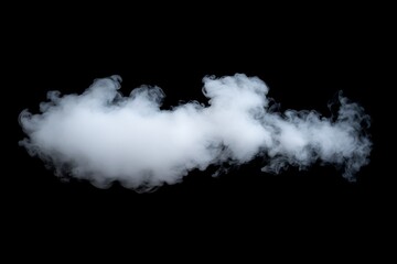 Colorful cloud of smoke isolated on black background