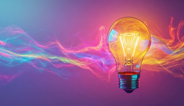Radiant Idea in Abstract Colorful Background