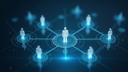 Human resource management technology (HR), Human resource manager touching human resource network structure and checks the CV online to choose the perfect employee for company, Effective