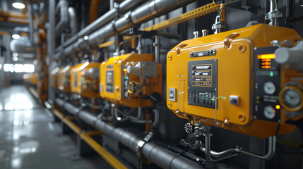 Industrial Control Panels and Pipelines in a Technical Space with Advanced Instrumentation
