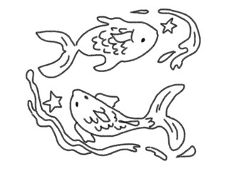 Clip art of Pisces