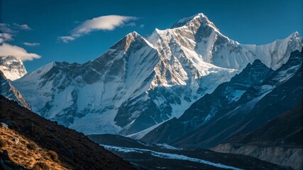 Fototapeta premium Majestic Snow-Capped Himalayan Peak with Pristine Glaciers V4