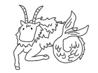 Clip art of Capricorn