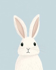 Obraz premium polar bear flat illustration minimal modern drawing