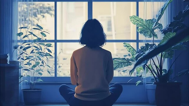 person sitting on the floor, WORLD INTROVERT DAY	
