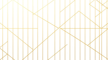Fototapeta premium Abstract simple geometric vector seamless pattern with gold line texture on white background. Light modern simple wallpaper, bright tile backdrop, monochrome graphic element 