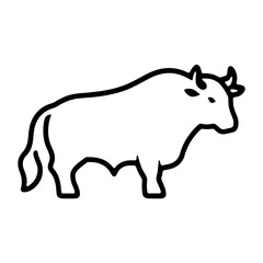 bull icon isolated PNG transparent