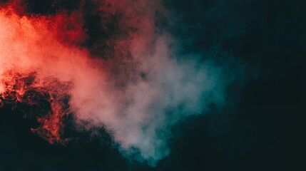 Red And Blue Powder Smoke Abstract Background