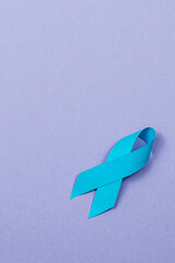 Support awareness with a symbolic teal ribbon for cancer campaigns