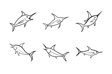 Bundle outline Speeding and Jumping Swordfish