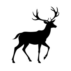 Fototapeta premium Vintage-style deer icon with retro aesthetics.