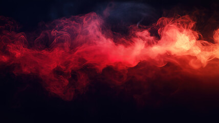Dramatic red smoke clouds swirling on a dark background creating an intense atmosphere