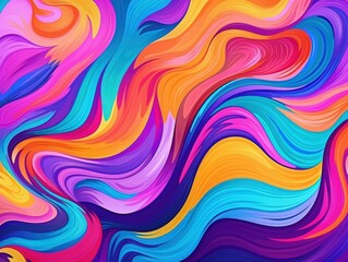 Fototapeta premium Abstract swirl of bright colors creates a mesmerizing pattern. Possible background, wallpaper, or design element