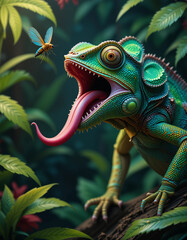 Fototapeta premium Masters of Camouflage: The Beauty and Mystery of Chameleons